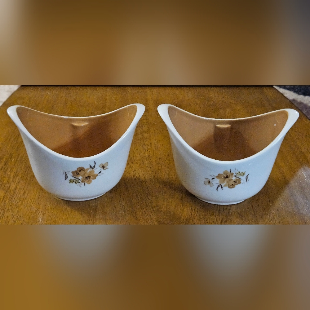Set of 2 Taylor Smith & Taylor "Wood Rose" Bowls (No Covers) 1961 MCM